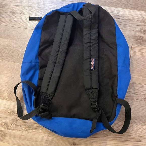 JanSport Blue Classic Backpack with Front Pocket - Picture 2 of 4